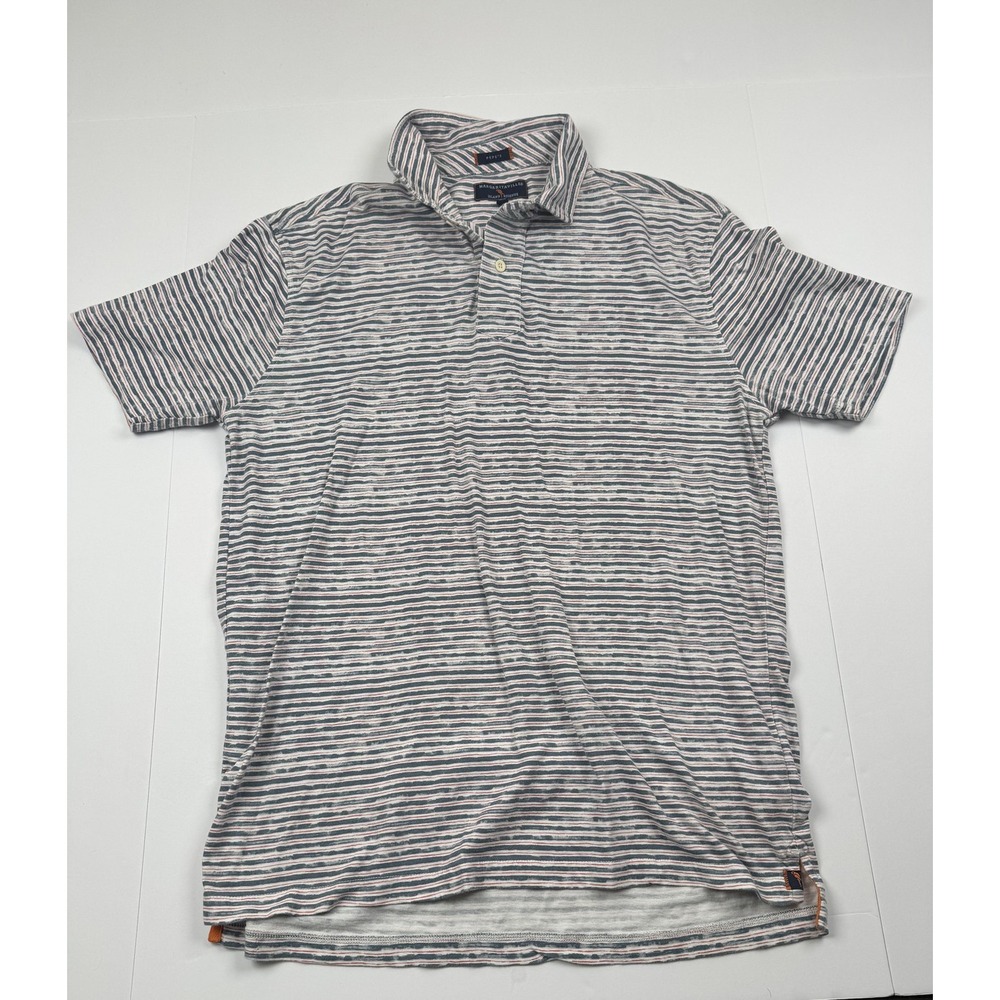 Margaritaville Island Reserve Polo Shirt Mens Large Striped Pepe’s Resort Casual